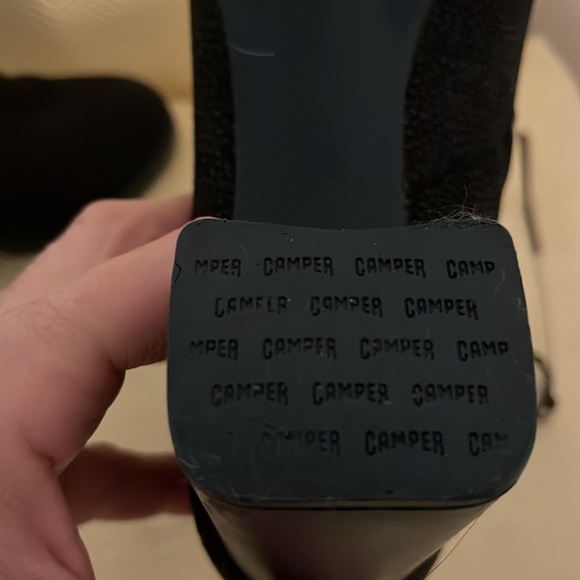 EUC Camper black leather contrast ling block heel ankle boots - Picture 13 of 14